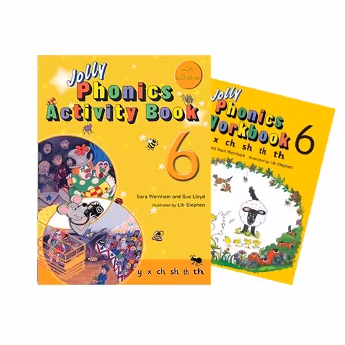 کتاب جولی فونیکس شش اکتیویتی بوک و ورک بوک Jolly Phonics Activity Book 6 Work book