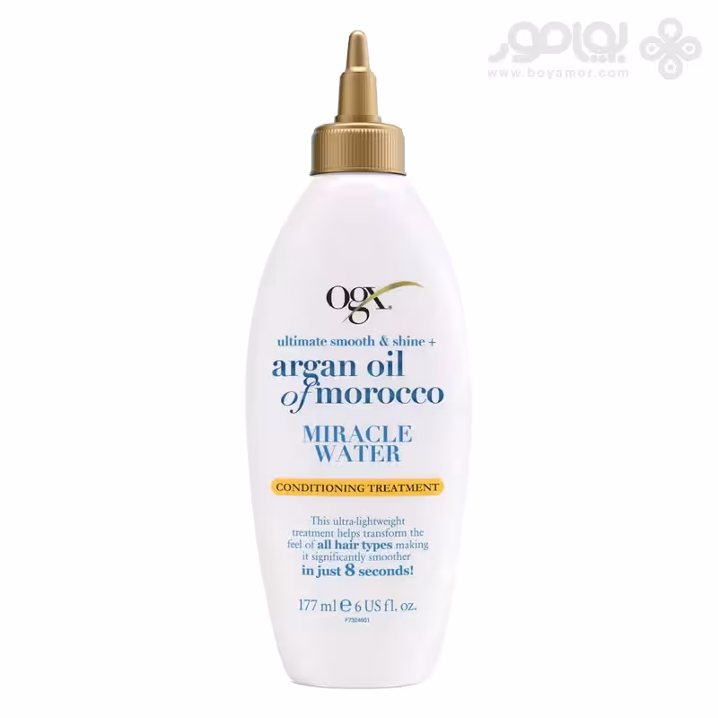 سرم موی نرم و درخشان کننده او جی ایکس MIRACLE WATER حاوی روغن آرگان