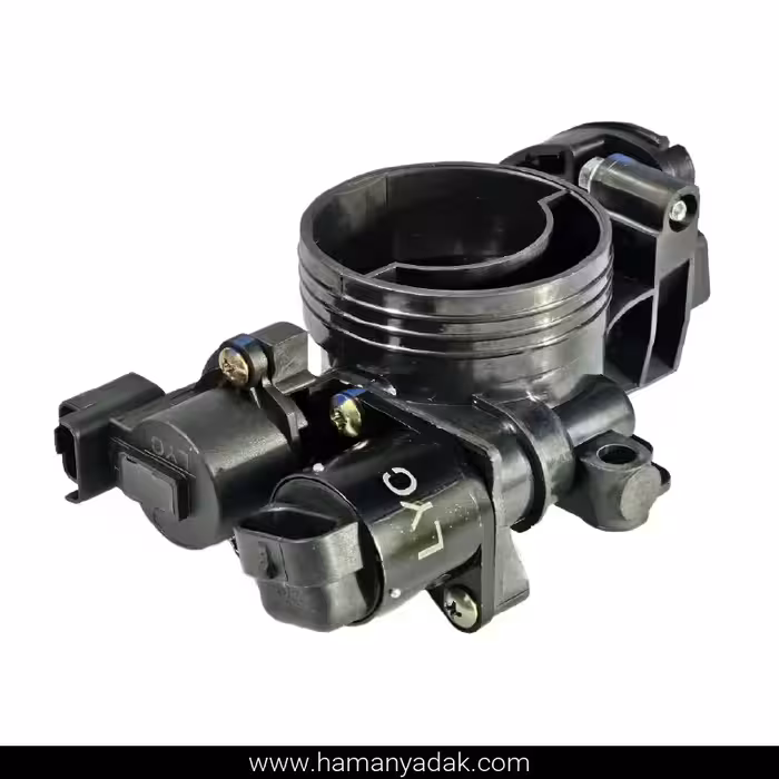 دریچه گاز کامل سیمی پژو 206 تیپ 2 پلاستیکی برند LYC