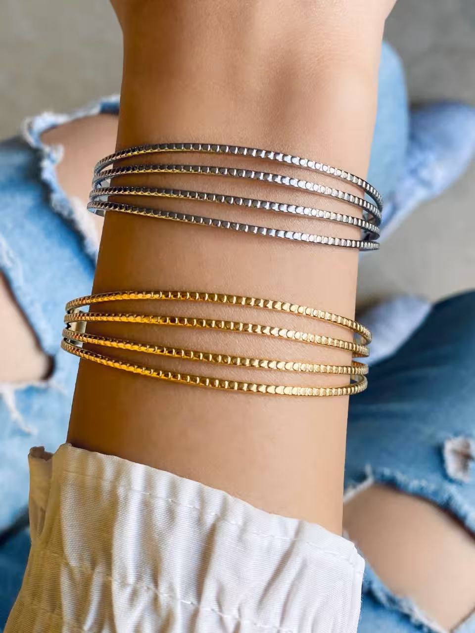 تکپوش استیل مدل النگویی