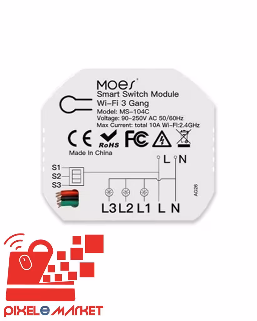 رله سوئیچ سه پل هوشمند WIFI RF تویا