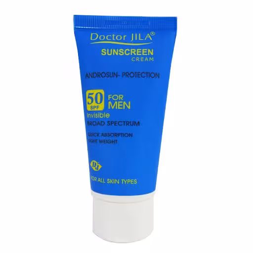 کرم ضد آفتاب آقایان آندروسان-پروتکشن SPF50 بی رنگ دکتر ژیلا (50 میل)