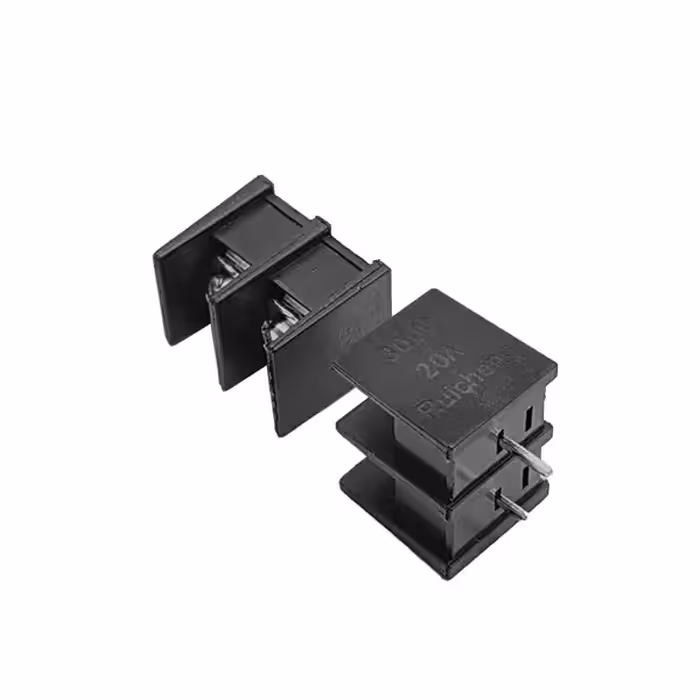 ترمینال پیچی مشکی 2 پایه KF35 فاصله پایه 8.25 میل