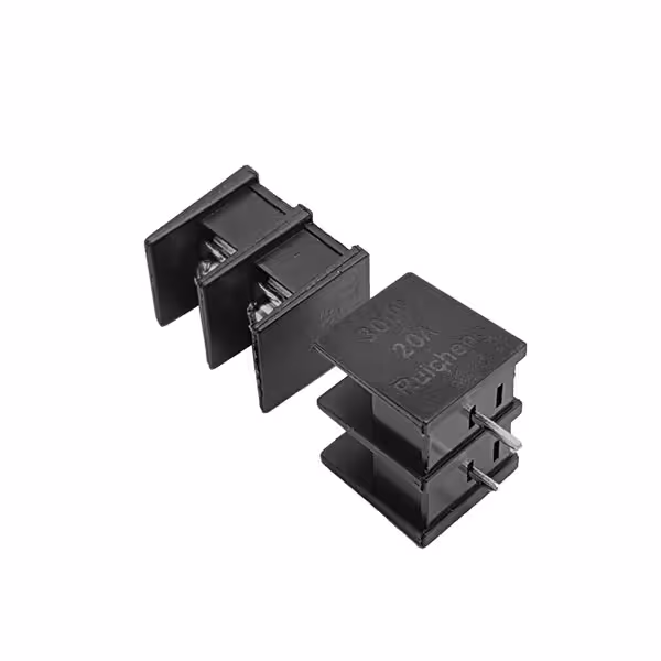 ترمینال پیچی مشکی 2 پایه KF35 فاصله پایه 8.25 میل