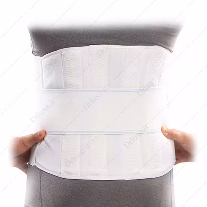 مشخصات، قیمت و خرید کمر بند طبی سخت با آتل پلی آمید پاک سمن سایز XL - دکتر لوکس
