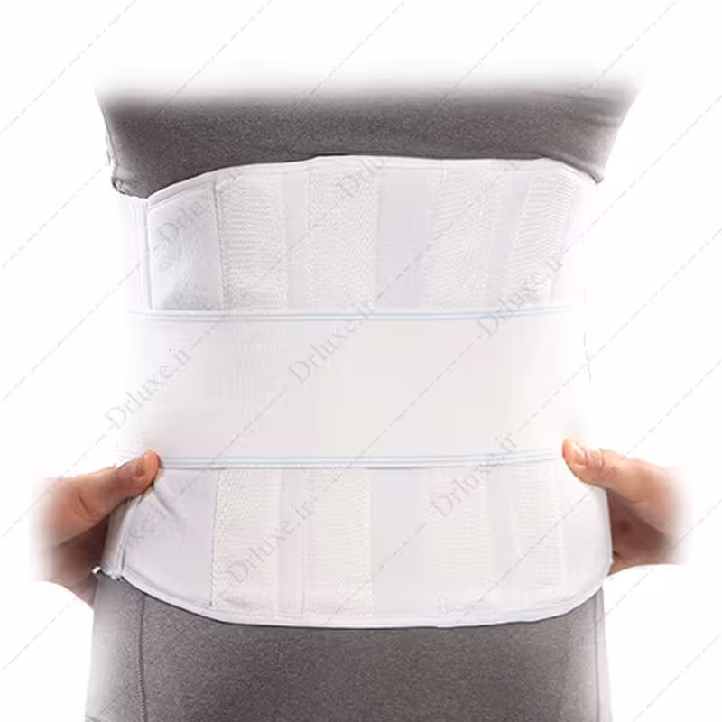 مشخصات، قیمت و خرید کمر بند طبی سخت با آتل پلی آمید پاک سمن سایز XL - دکتر لوکس