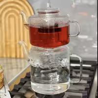 کتری قوری پیرکس استوانه‌ای وارداتی