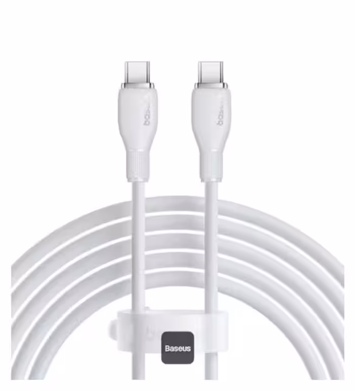 کابل شارژ 100W فست تایپ سی به تایپ سی باسئوس مدل Pudding Series طول 2 متر