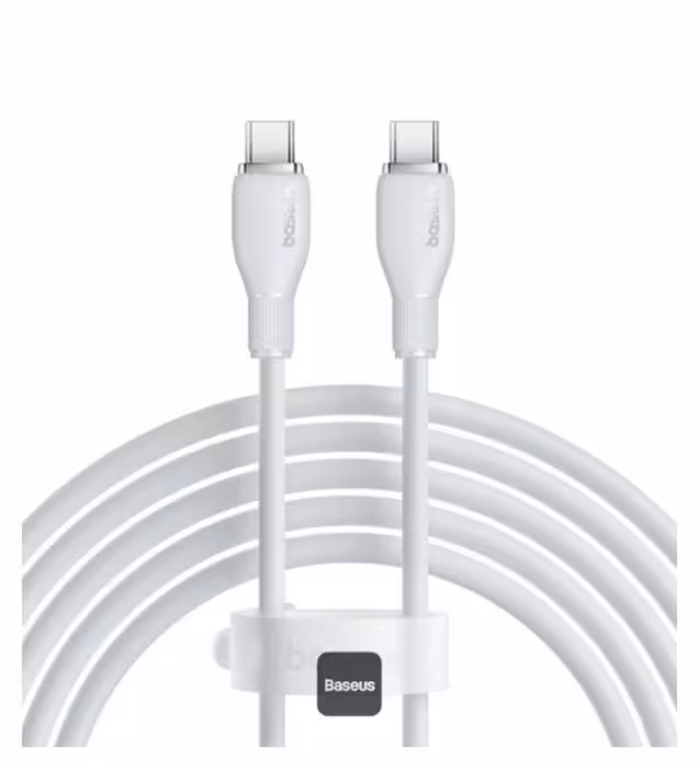 کابل شارژ 100W فست تایپ سی به تایپ سی باسئوس مدل Pudding Series طول 2 متر