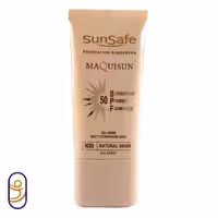 ضدآفتاب کرم پودری و پرایمری SPF50 بژطبیعی N20 فاقد چربی انواع پوست سان سیف