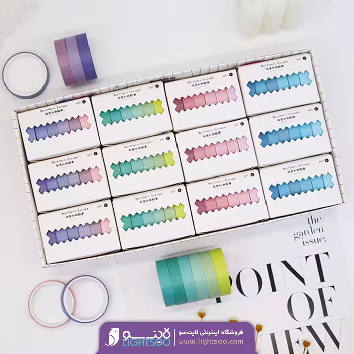 ست چسب واشی 6 عددی رنگی (جدید)