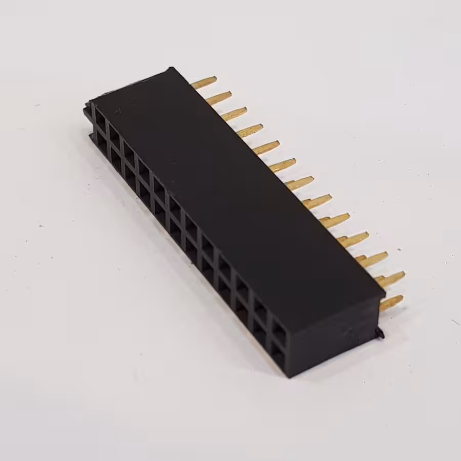 پین هدر 2x12 مادگی صاف 2.54 میلیمتر. Pin header 2x12 Female Straight 2.54mm Pitch