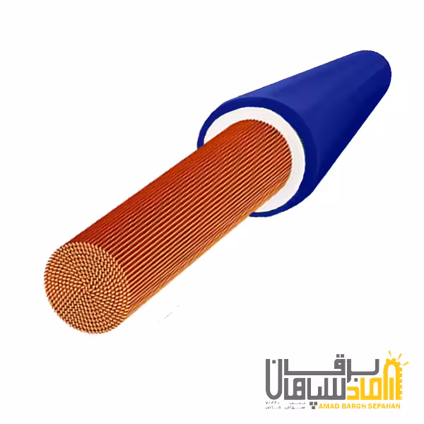 سیم افشان مسی 1 در 075 هادی نور NYAF (یک حلقه(100 متر))