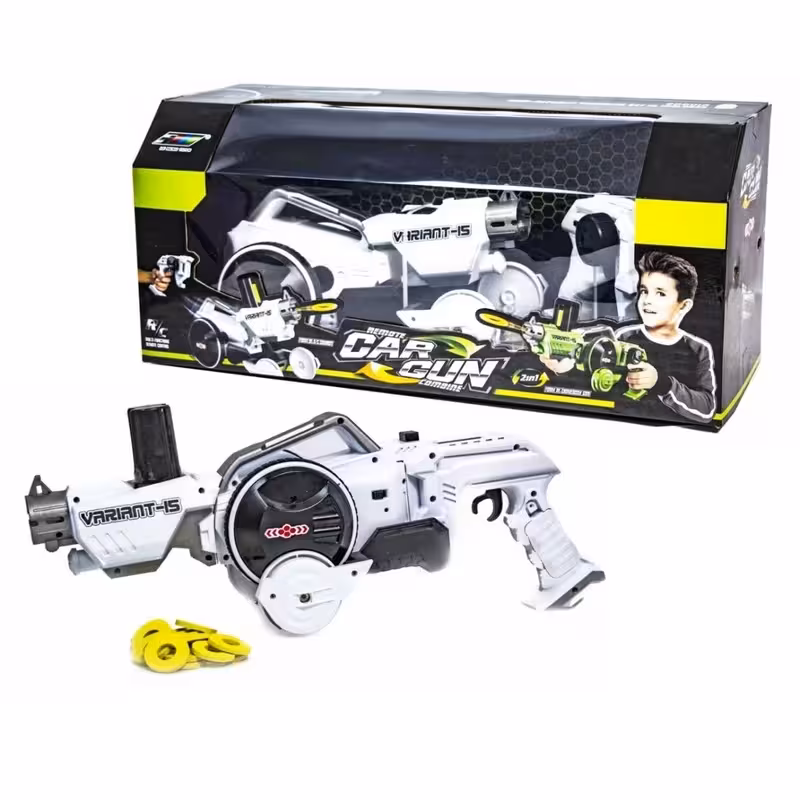 تفنگ و ماشین کنترلی اسباب بازی دوکاره REMOTE CAR CAN K15 کد K15 رنگ سبز