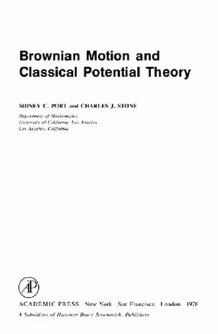 خرید و دانلود نسخه کامل کتاب Brownian motion and classical potential theory