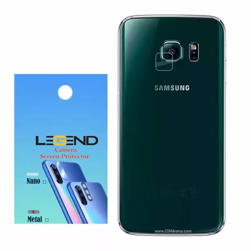 محافظ لنز دوربین لجند مدل نانو گلس مناسب برای موبایل سامسونگ Galaxy S6 Edge