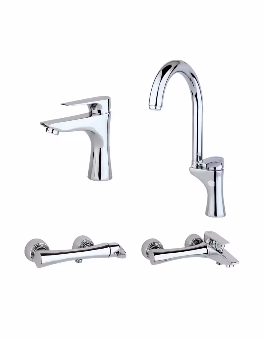 ست چهار تکه شیرآلات راسان مدل آتیس