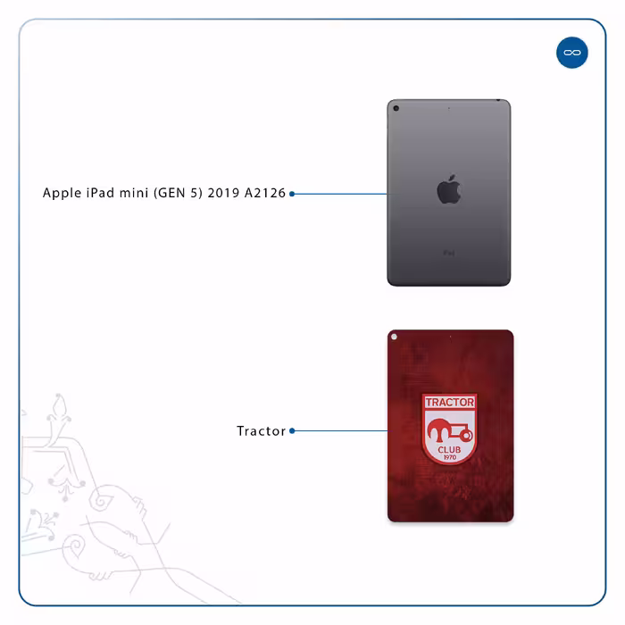 برچسب پوششی ماهوت مدل Tractor مناسب برای تبلت اپل iPad mini (GEN 5) 2019 A2126