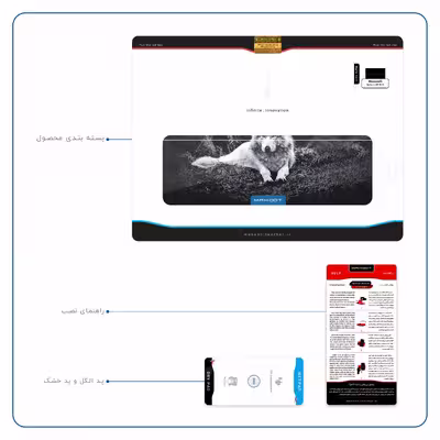 برچسب پوششی ماهوت مدل Dire Wolf مناسب برای تبلت مایکروسافت Surface 2 RT 2013
