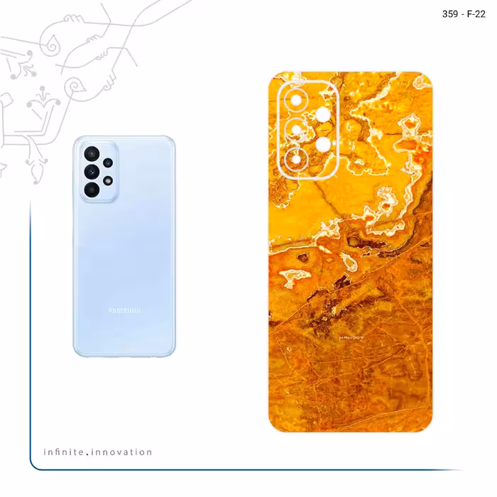 برچسب پوششی ماهوت مدل Gold Marble مناسب برای گوشی موبایل سامسونگ Galaxy A23