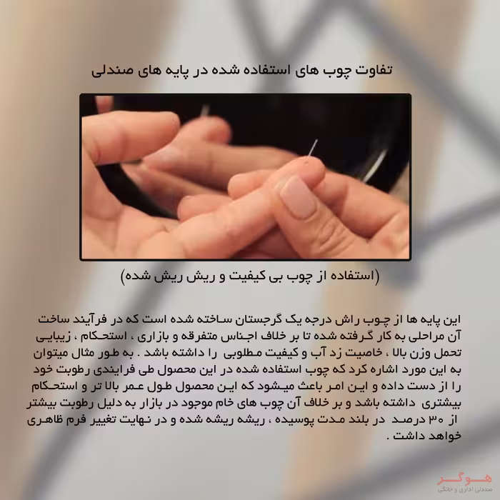 صندلی هوگر مدل SH102WG طرح پایه گردویی