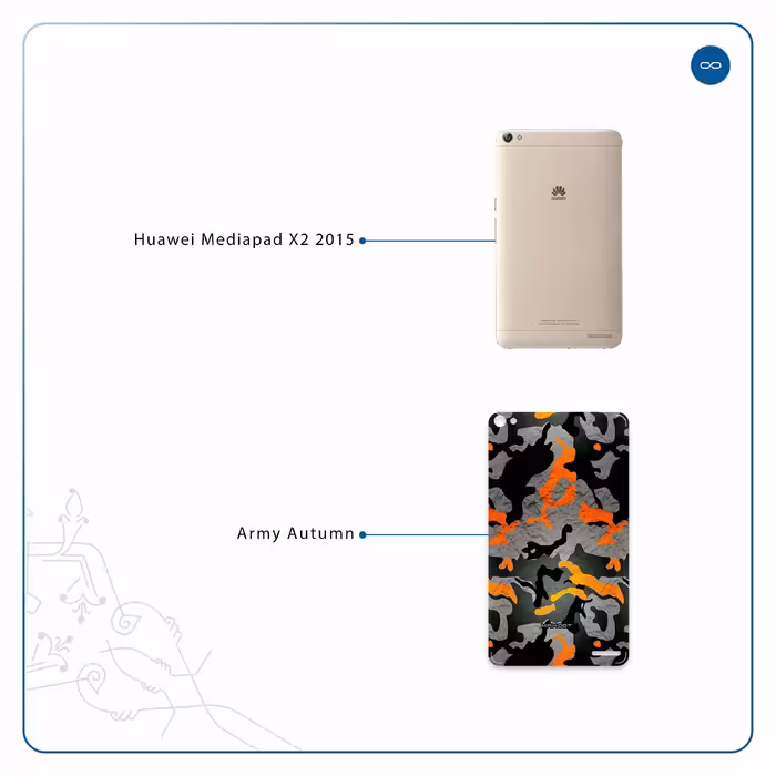 برچسب پوششی ماهوت مدل Autumn-Army مناسب برای تبلت هوآوی Mediapad X2 2015