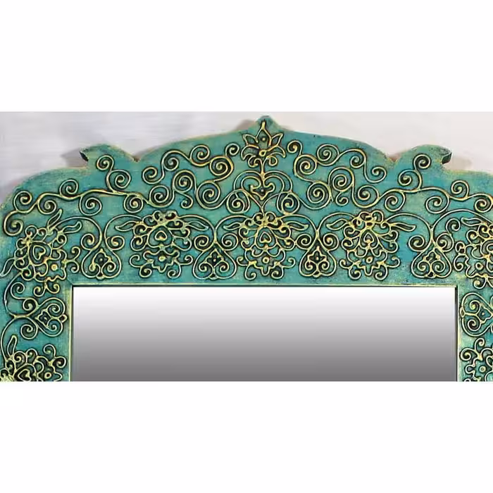 آینه و شمعدان طرح پیچک مجموعه 3 عددی