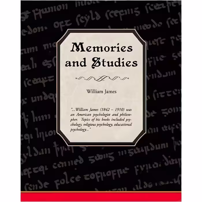 کتاب Memories and Studies اثر William James انتشارات Book Jungle