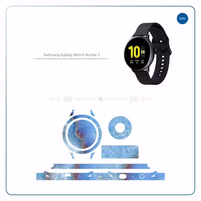 برچسب ماهوت طرح Blue-Ocean-Marble مناسب برای ساعت هوشمند سامسونگ Galaxy Watch Active 2 44mm