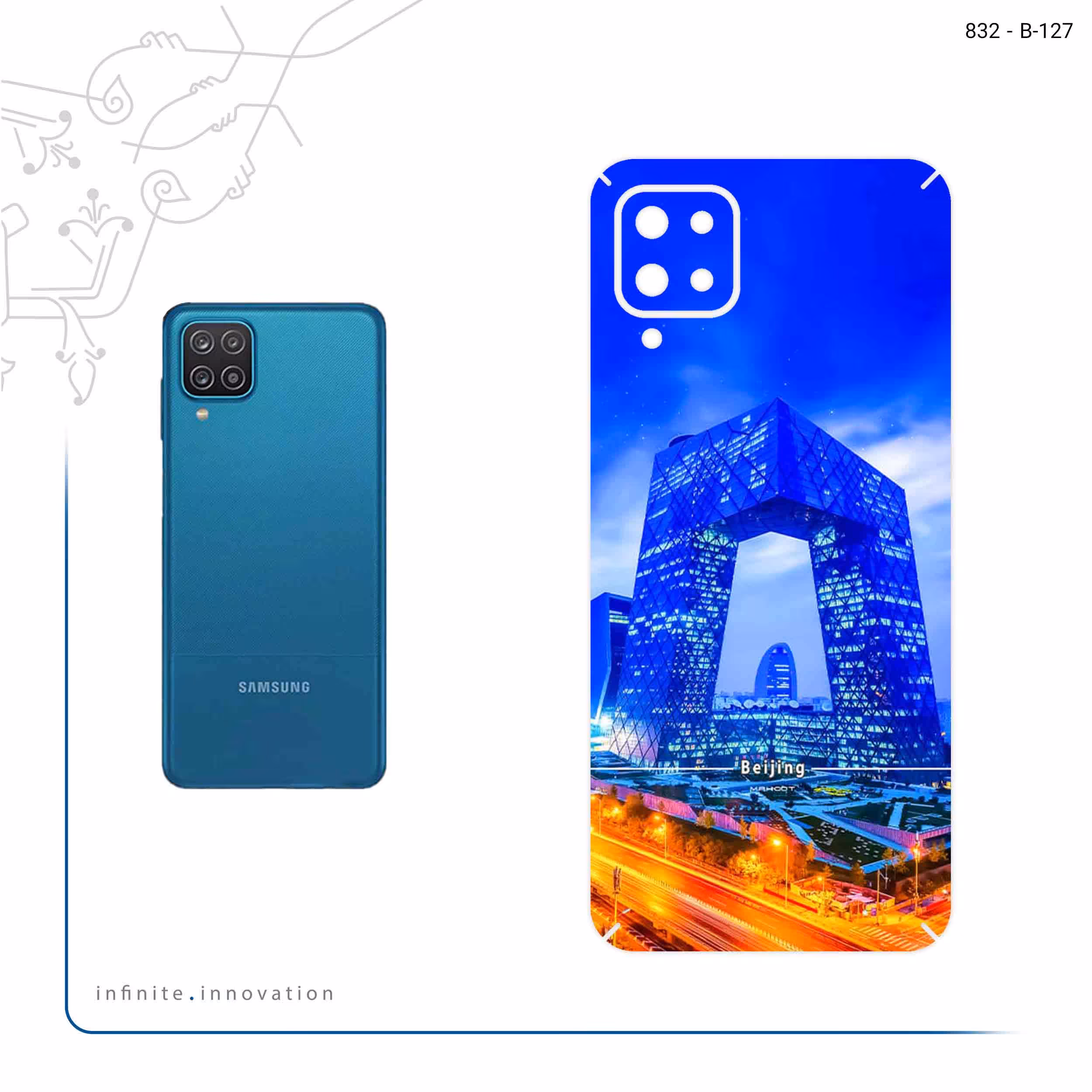 برچسب پوششی ماهوت مدل Beijing city مناسب برای گوشی موبایل سامسونگ Galaxy A12