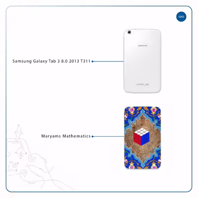 برچسب پوششی ماهوت مدل Maryams Mathematics مناسب برای تبلت سامسونگ Galaxy Tab 3 8.0 2013 T311