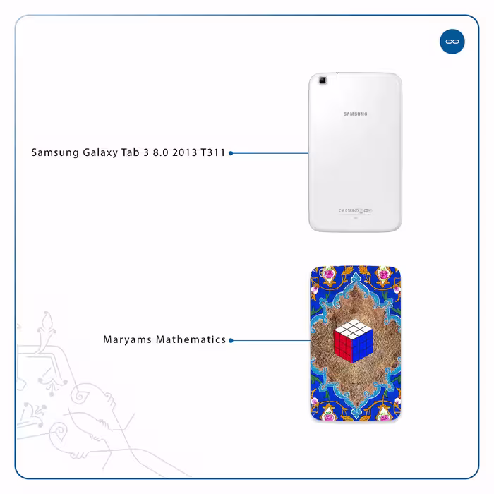 برچسب پوششی ماهوت مدل Maryams Mathematics مناسب برای تبلت سامسونگ Galaxy Tab 3 8.0 2013 T311