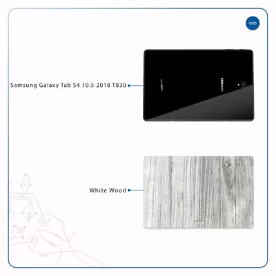 برچسب پوششی ماهوت مدل White Wood مناسب برای تبلت سامسونگ Galaxy Tab S4 10.5 2018 T830
