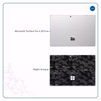 برچسب پوششی ماهوت مدل Night-Army مناسب برای تبلت مایکروسافت Surface Pro 4 2015