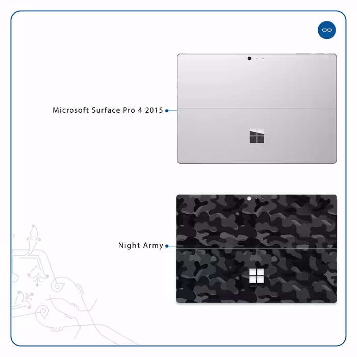 برچسب پوششی ماهوت مدل Night-Army مناسب برای تبلت مایکروسافت Surface Pro 4 2015