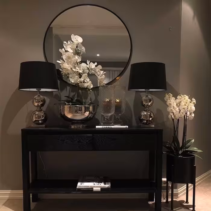 آینه مدل گرد طرح ظریف کد F-100