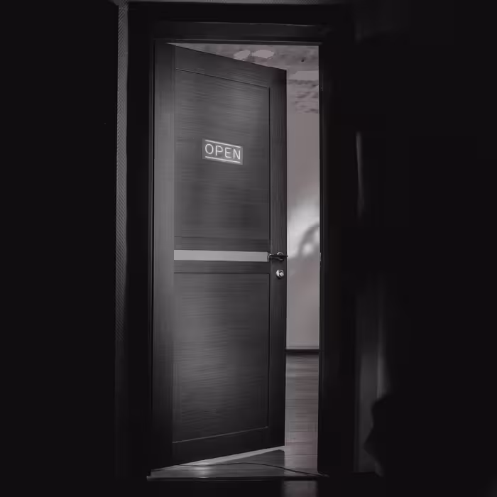 چراغ دیواری نئون دیزاین طرح Open_WHT