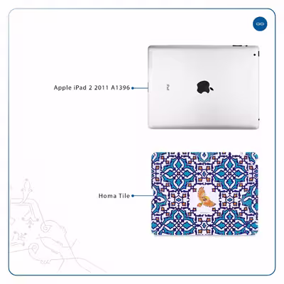 برچسب پوششی ماهوت مدل Homa Tile مناسب برای تبلت اپل iPad 2 2011 A1396