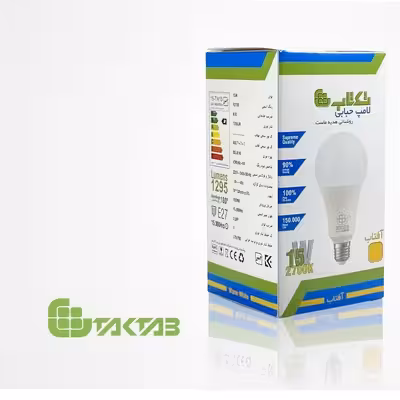 لامپ فوق کم مصرف 15 وات تک تاب مدل حبابی کد AMAH00987 پایه E27