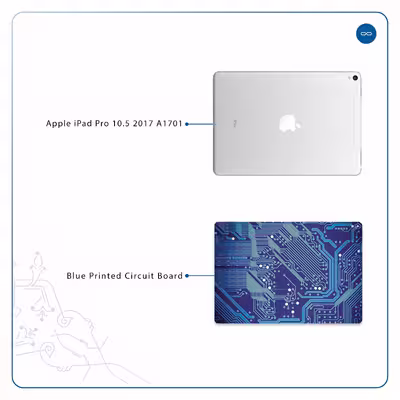برچسب پوششی ماهوت مدل Blue Printed Circuit Board مناسب برای تبلت اپل iPad Pro 10.5 2017 A1701