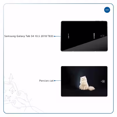 برچسب پوششی ماهوت مدل Persian cat مناسب برای تبلت سامسونگ Galaxy Tab S4 10.5 2018 T835