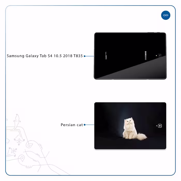 برچسب پوششی ماهوت مدل Persian cat مناسب برای تبلت سامسونگ Galaxy Tab S4 10.5 2018 T835