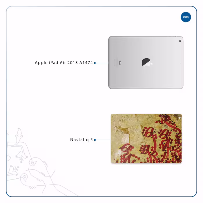 برچسب پوششی ماهوت مدل Nastaliq-5 مناسب برای تبلت اپل iPad Air 2013 A1474