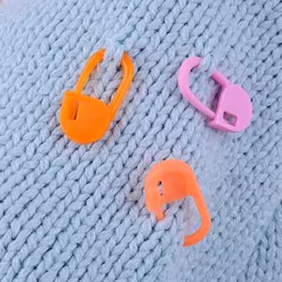 قلاب بافتنی کد 3.5 به همراه سنجاق نشانه گذار بافتنی مجموعه 5 عددی