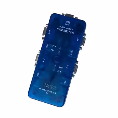 سوییچ چهار پورت KVM نت پیل مدل 104UK-T