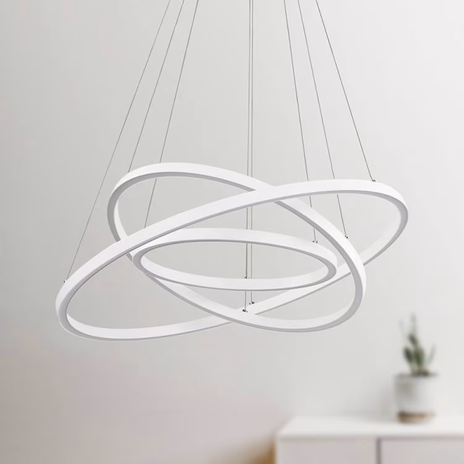 لوستر چشمه نور مدل مدرن سه حلقه کد L6345