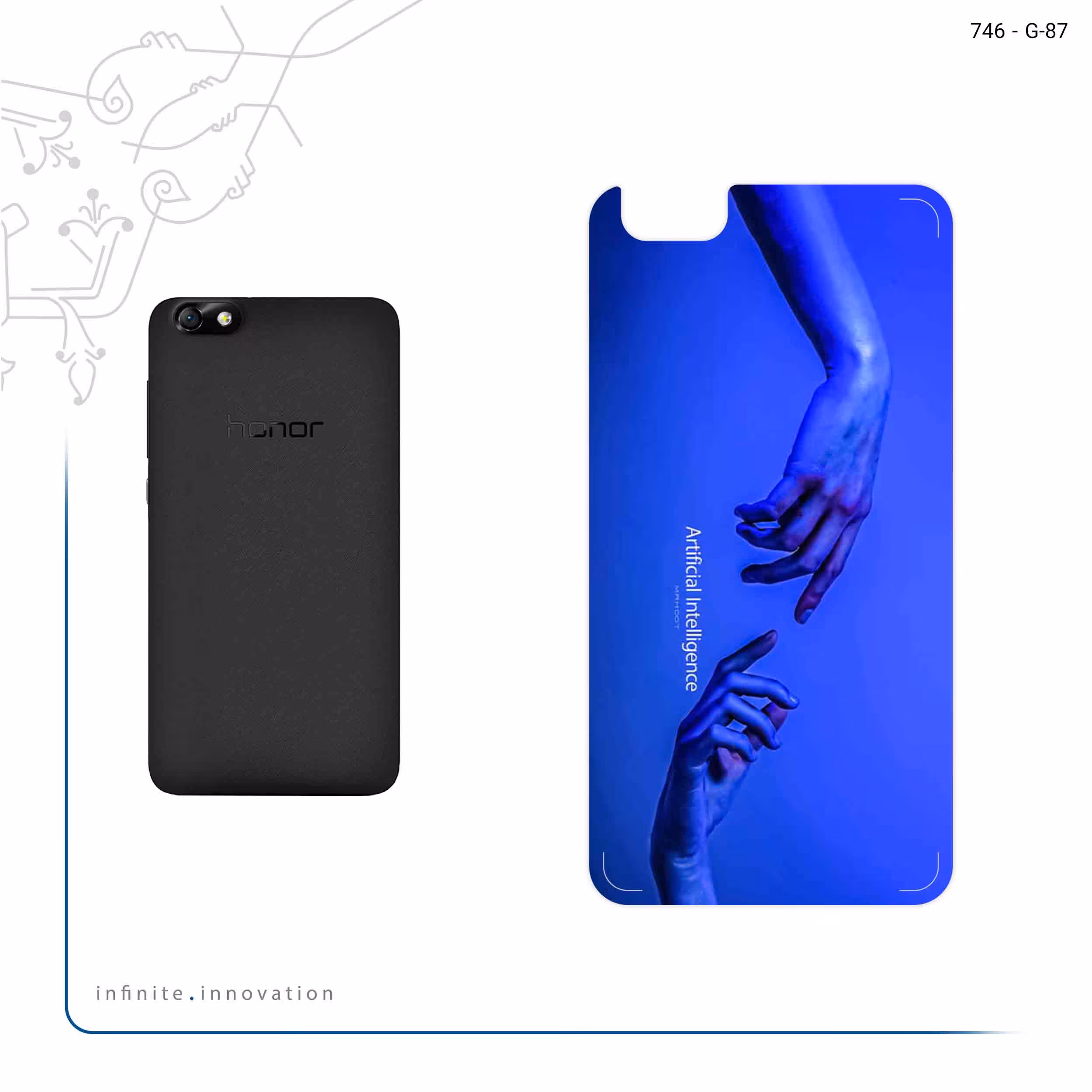 برچسب پوششی ماهوت مدل Artificial intelligence 1 مناسب برای گوشی موبایل آنر 4X