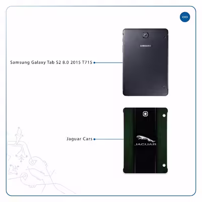 برچسب پوششی ماهوت مدل Jaguar Cars مناسب برای تبلت سامسونگ Galaxy Tab S2 8.0 2015 T715