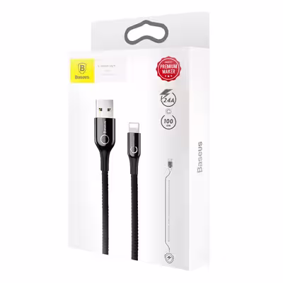 کابل تبدیل USB به لایتنینگ باسئوس مدل CD_01 C-SHAPED طول 1 متر