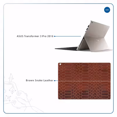 برچسب پوششی ماهوت مدل Brown-Snake-Leather مناسب برای تبلت ایسوس Transformer 3 Pro 2016